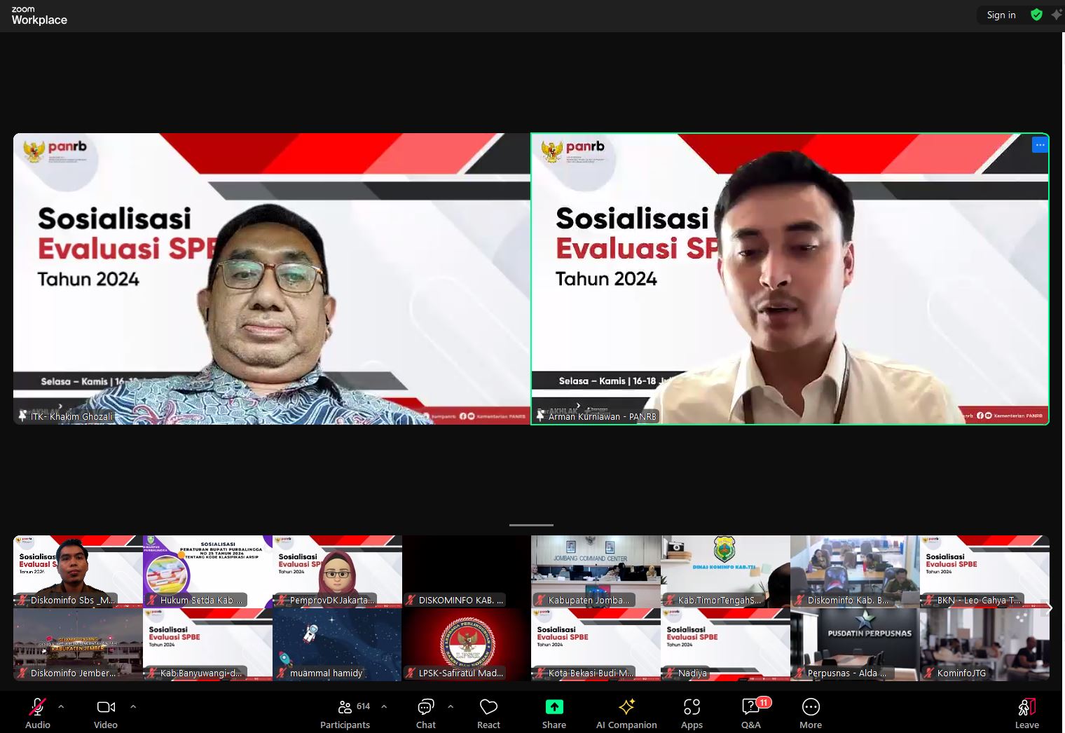 Read more about the article Sosialisasi Evaluasi SPBE Tahun 2024