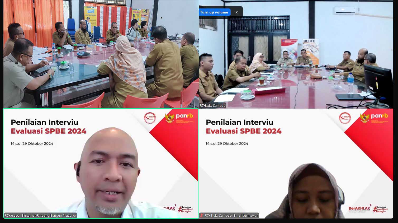 Read more about the article Pelaksanaan Penilaian Interviu Evaluasi SPBE Tahun 2024 Kabupaten Sambas
